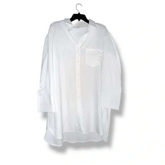 SHEIN Curve Women's Casual Versatile Solid Color Long Sleeve Shirt, size 1XL - Picture 1 of 4